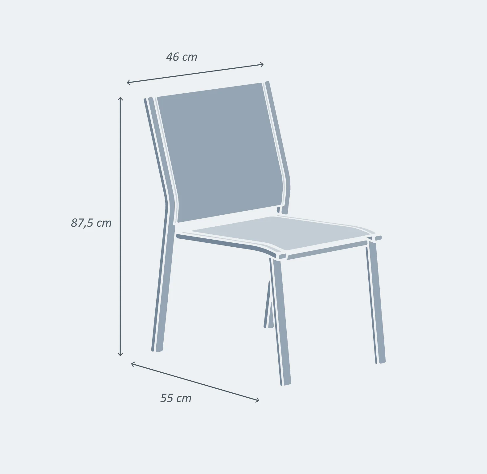 Chaise de jardin alu empilable Murano - Image 12