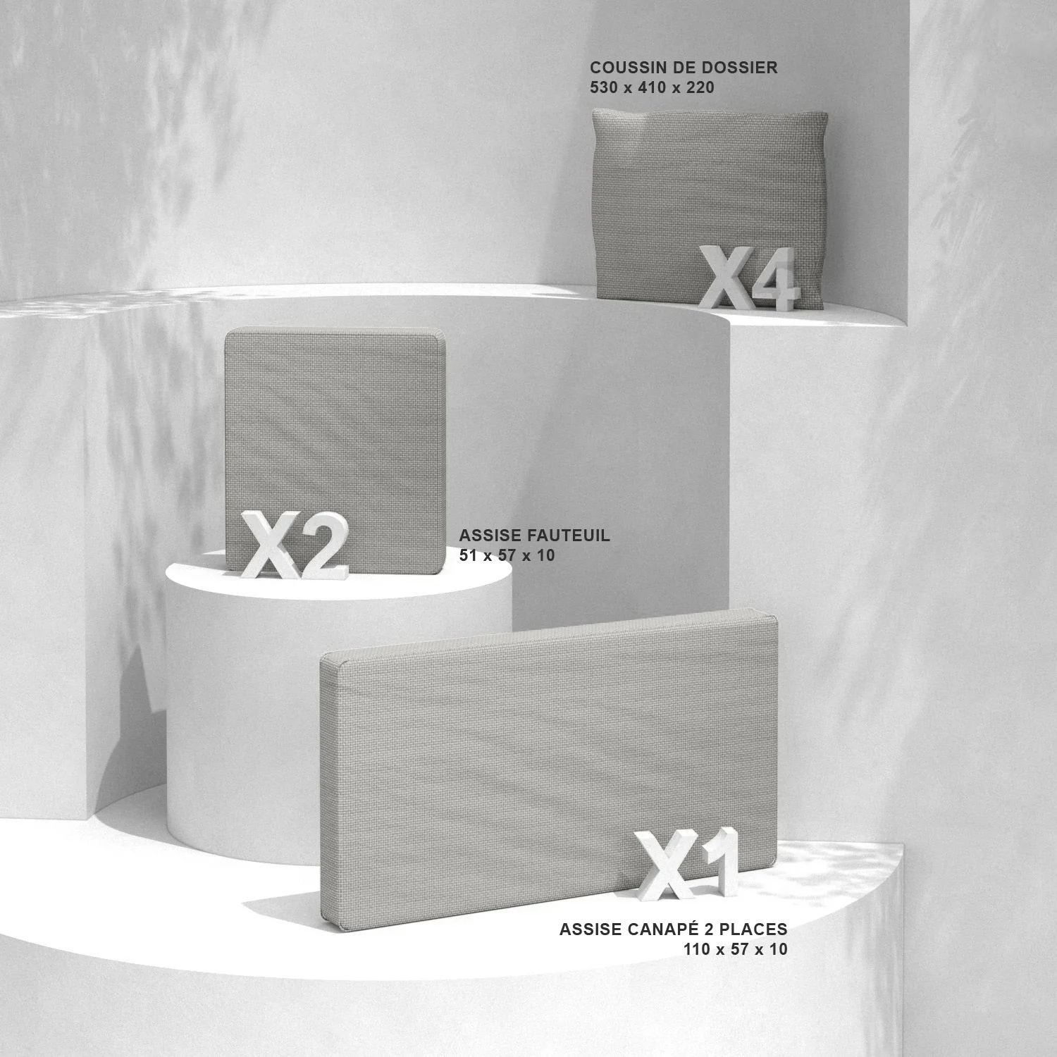 Housse de coussins de remplacement pour salon de jardin Calvi 4 places - Image 31