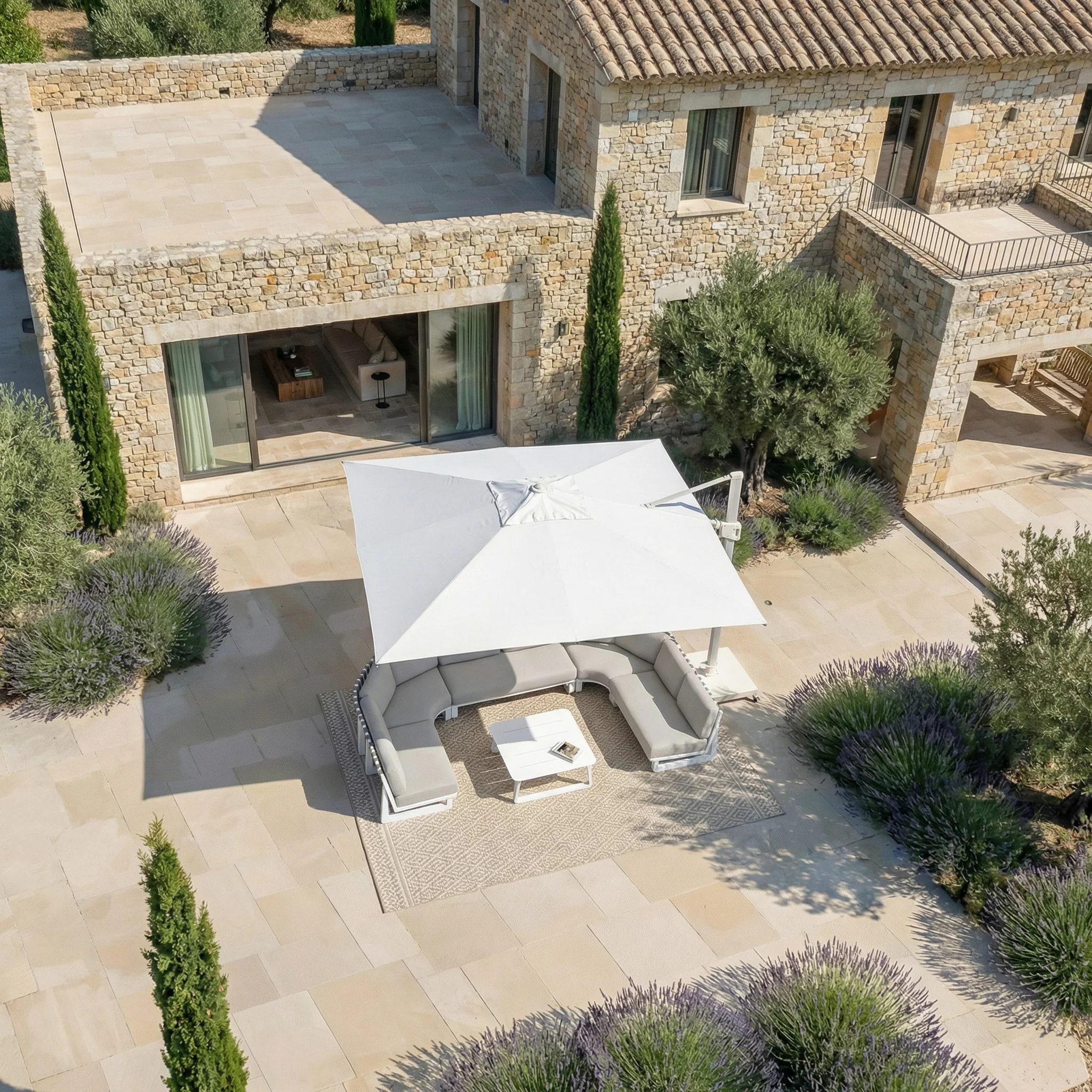 Parasol professionnel décentré Elyra (3x3m) - Image 61