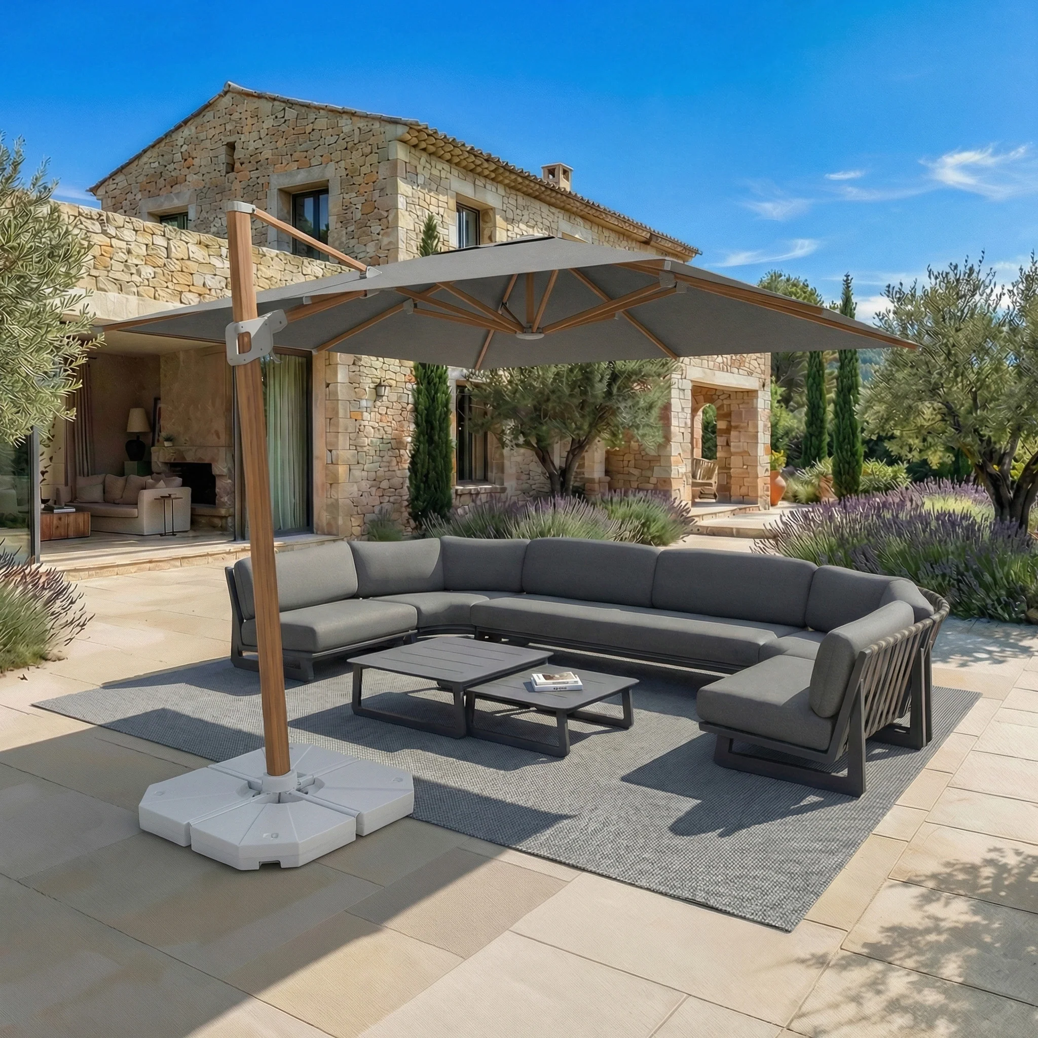 Parasol professionnel décentré Elyra (3x4m) - Image 143