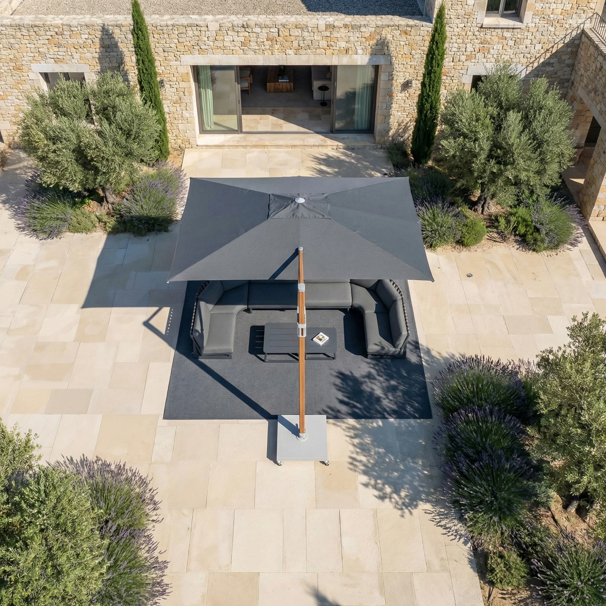 Parasol professionnel décentré Elyra (3x4m) - Image 145
