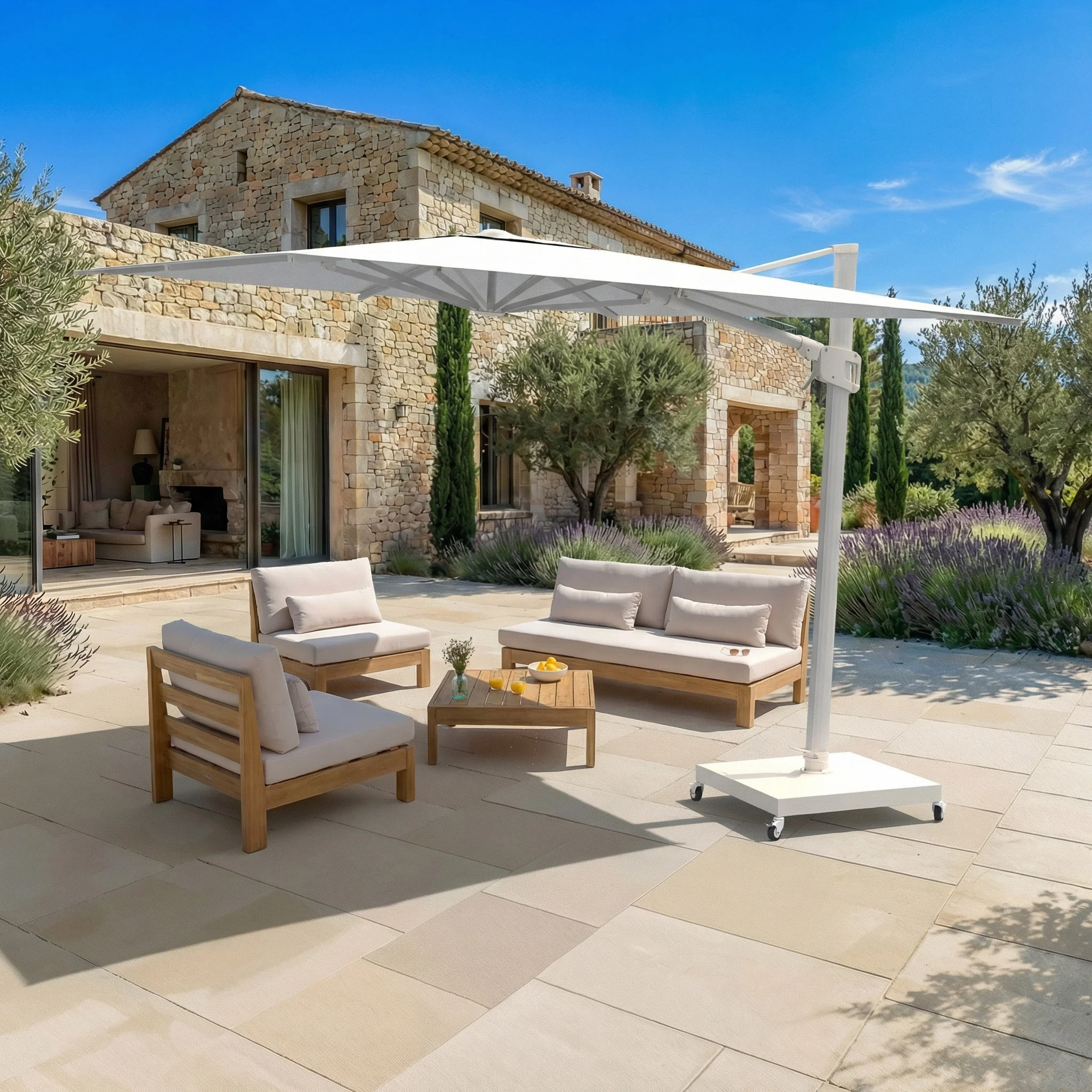 Parasol professionnel décentré Elyra (3x4m) - Image 164