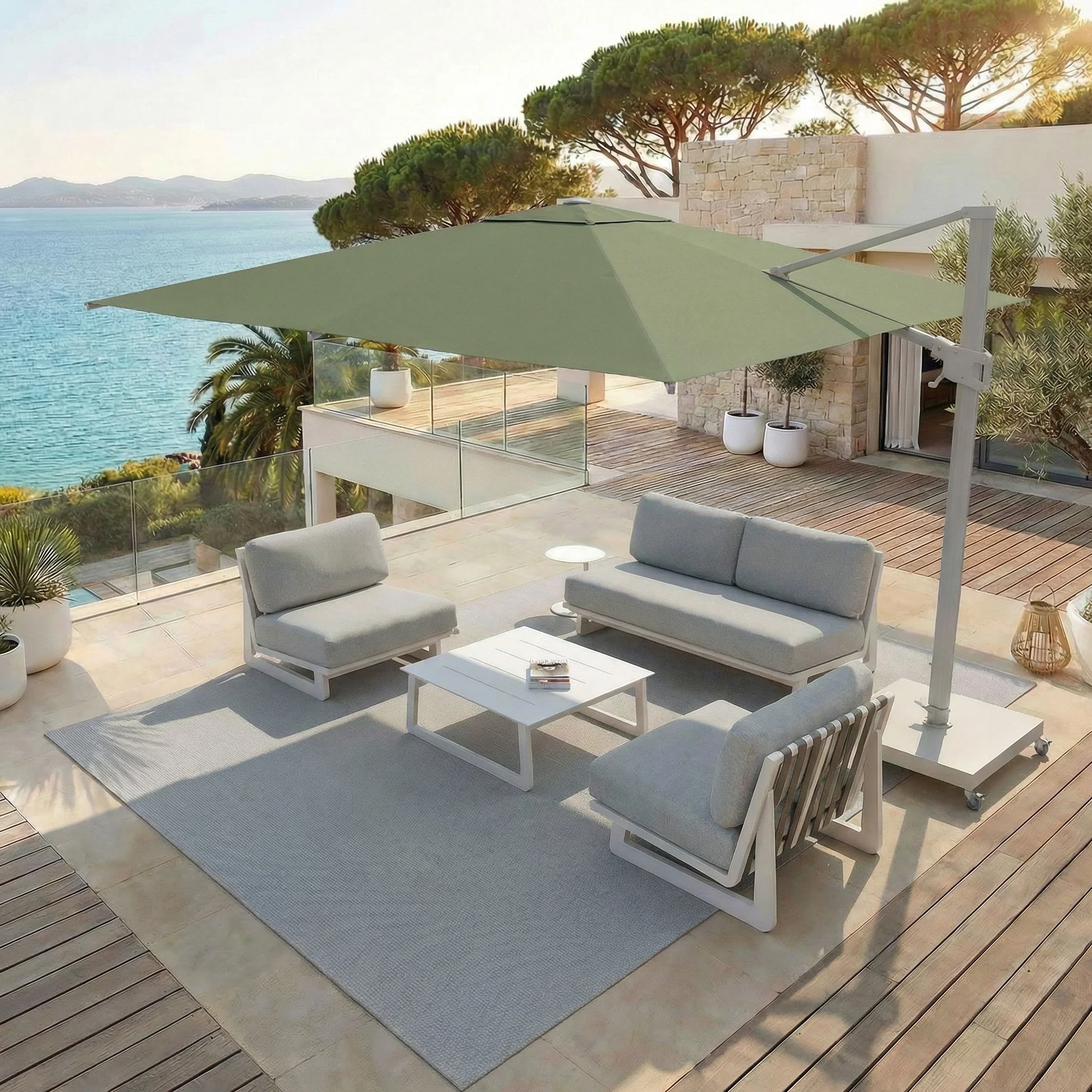 Parasol professionnel décentré Elyra (3x4m) - Image 188
