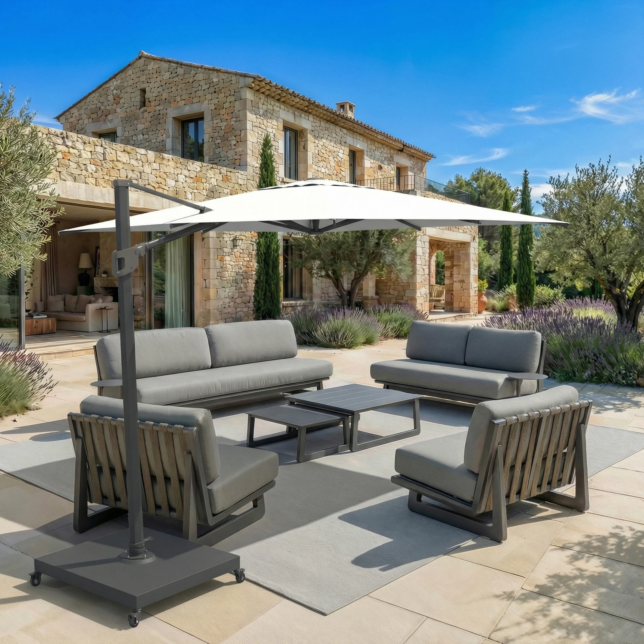 Parasol professionnel décentré Elyra (3x4m) - Image 209