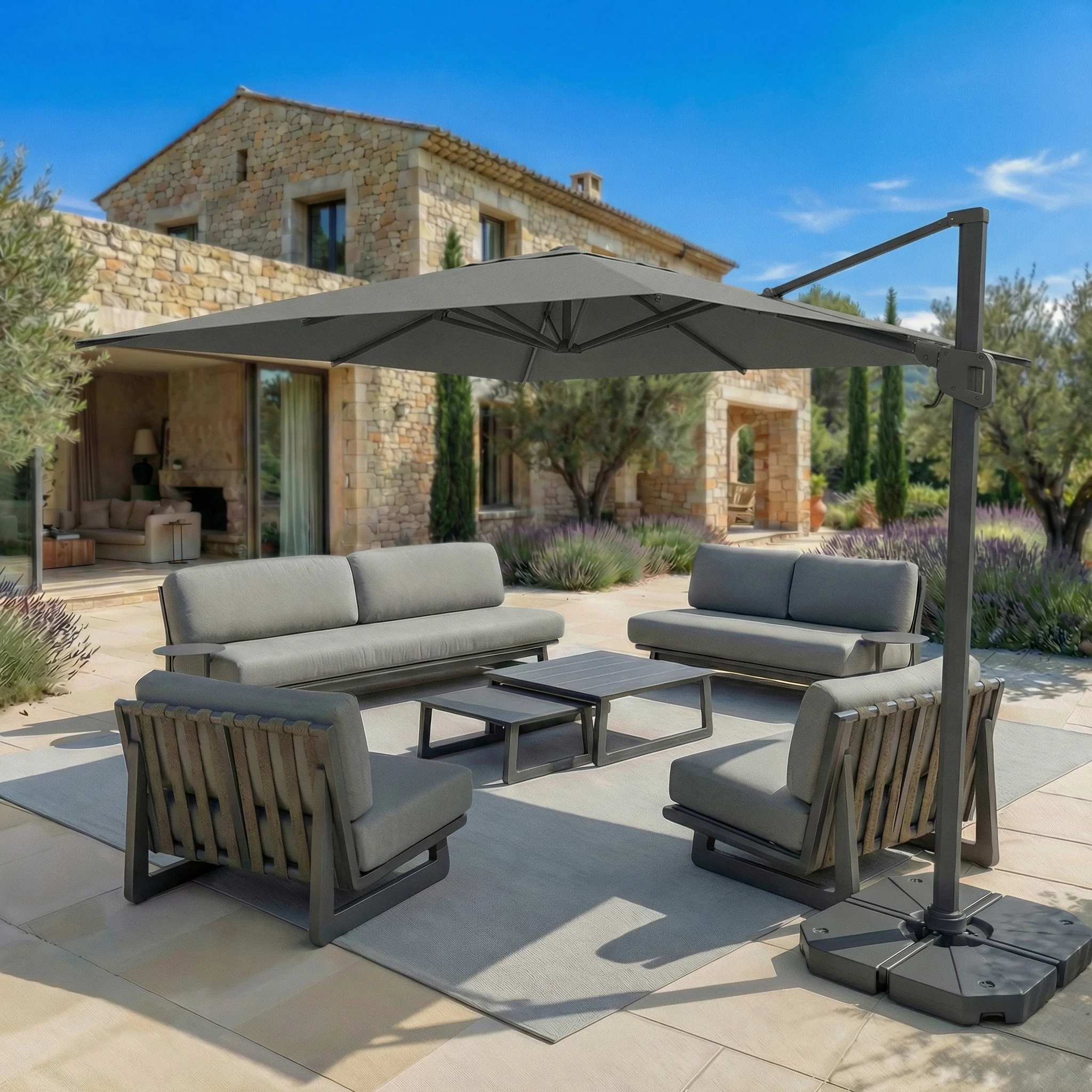 Parasol professionnel décentré Elyra (3x4m) - Image 227