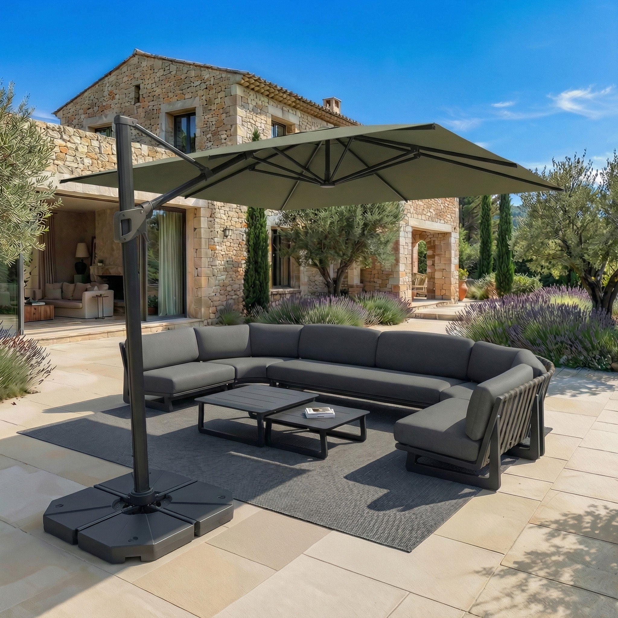 Parasol professionnel décentré Elyra (3x4m) - Image 230