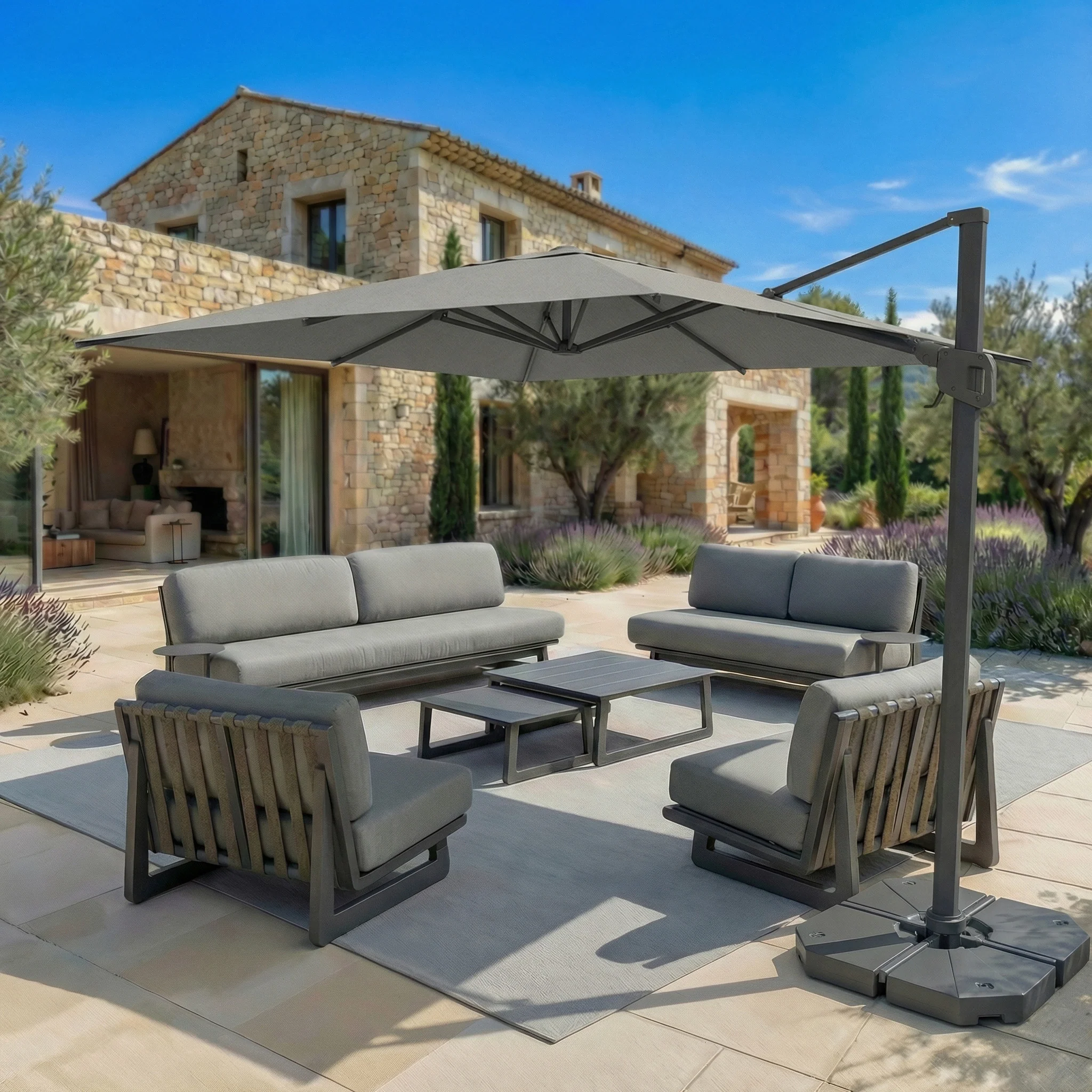 Parasol professionnel décentré Elyra (3x4m) - Image 239