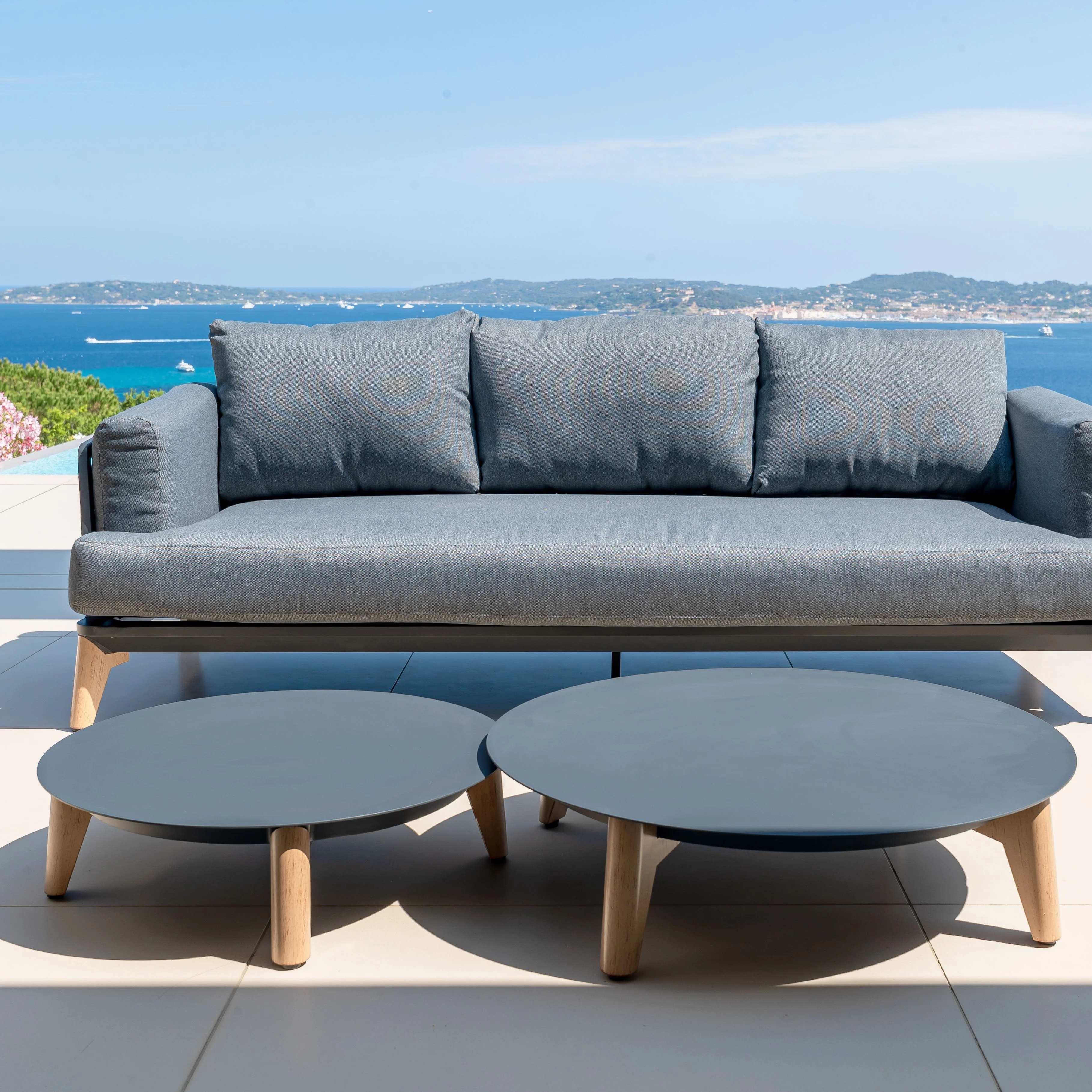 Table basse de jardin Monte Carlo en aluminium (D68 cm) - Image 7