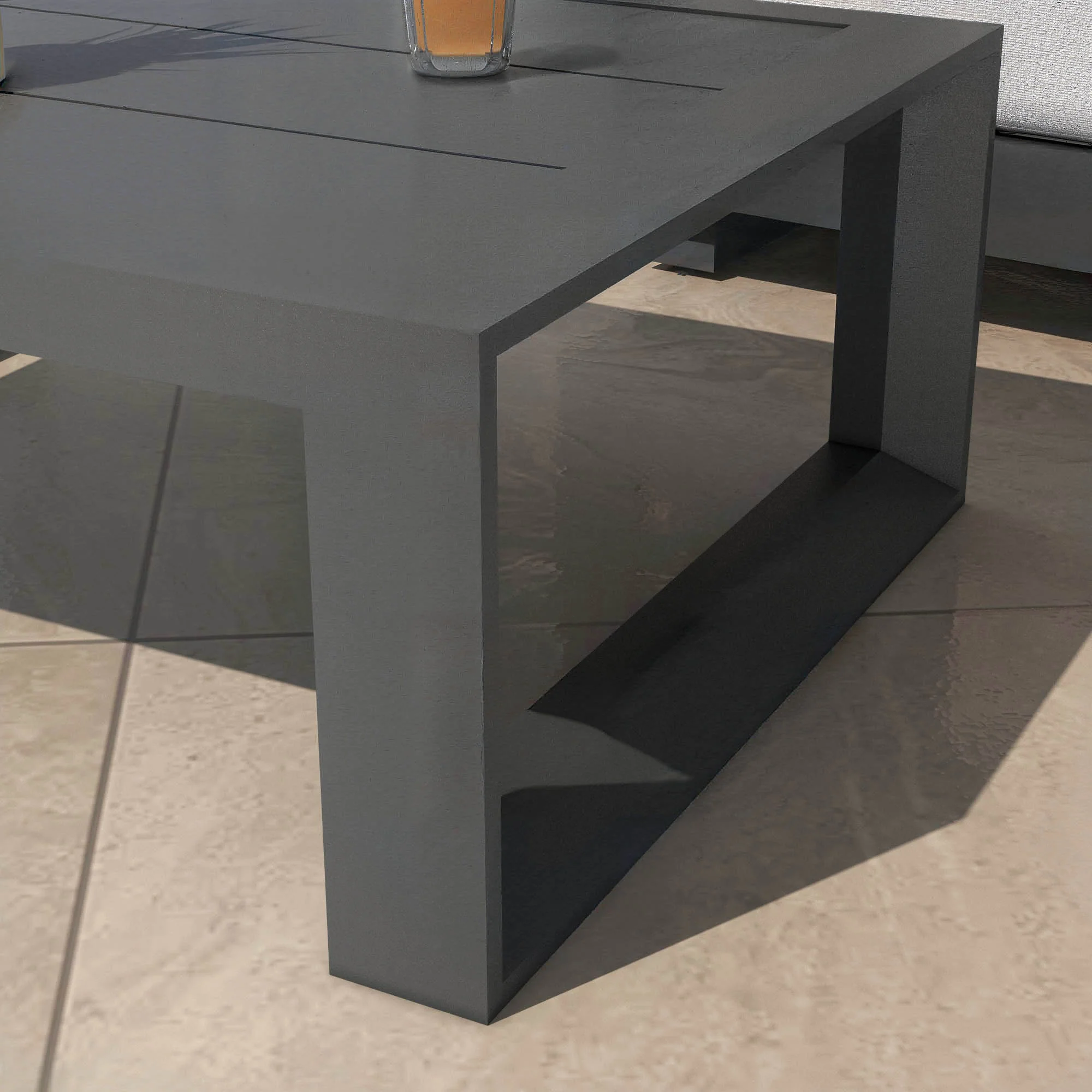 Table basse de jardin en aluminium Elba 94x72cm - Image 4