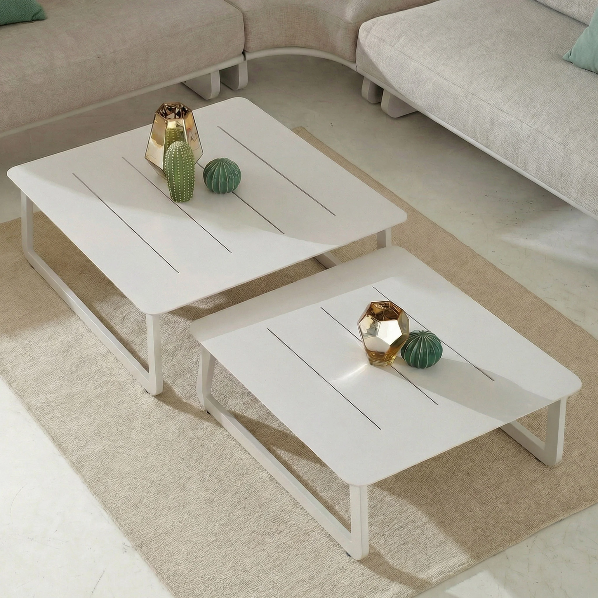 Table basse de jardin Long Beach (70x70 cm) - Image 3