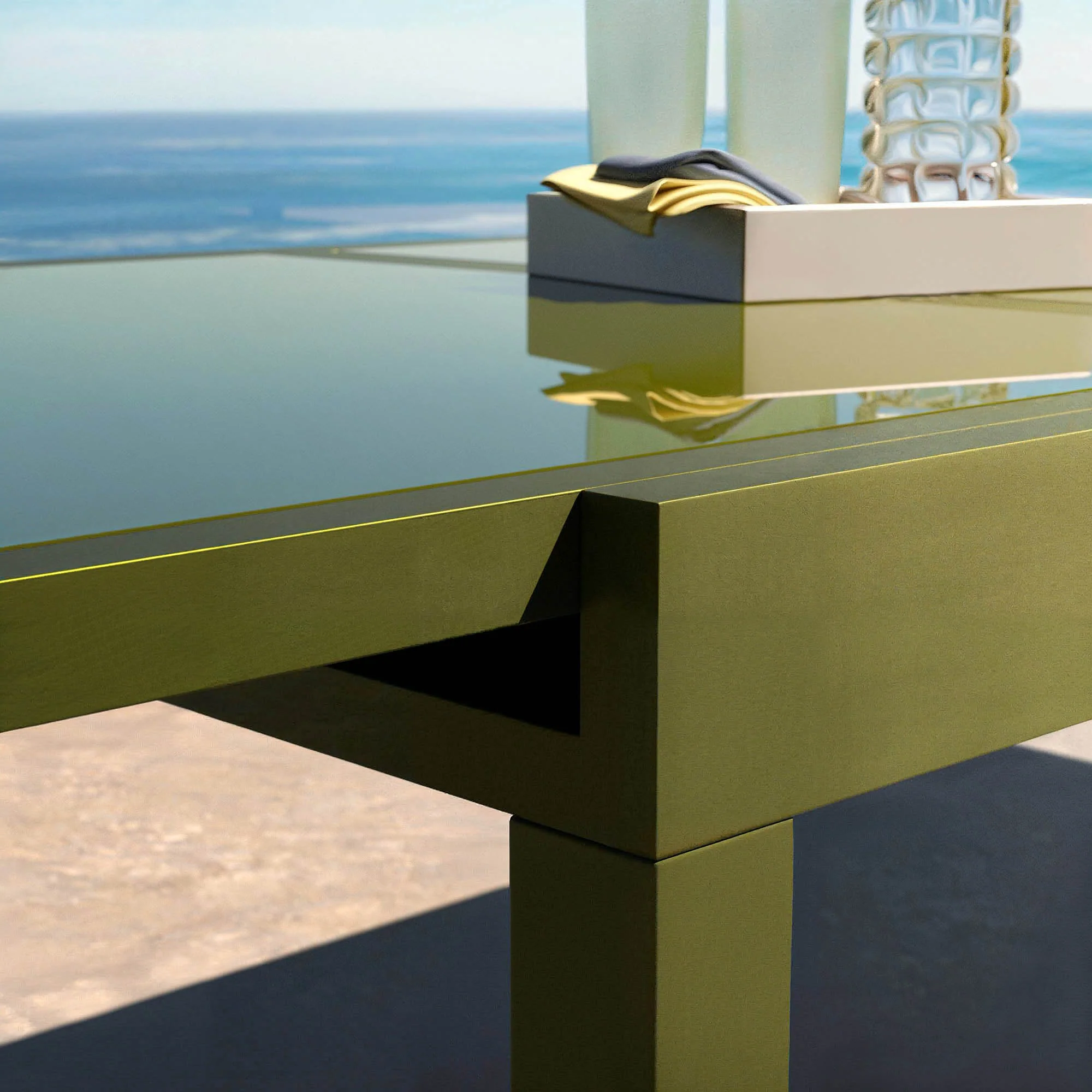Table de jardin extensible 10 places en verre Murano (270 x 90 cm) - Image 16