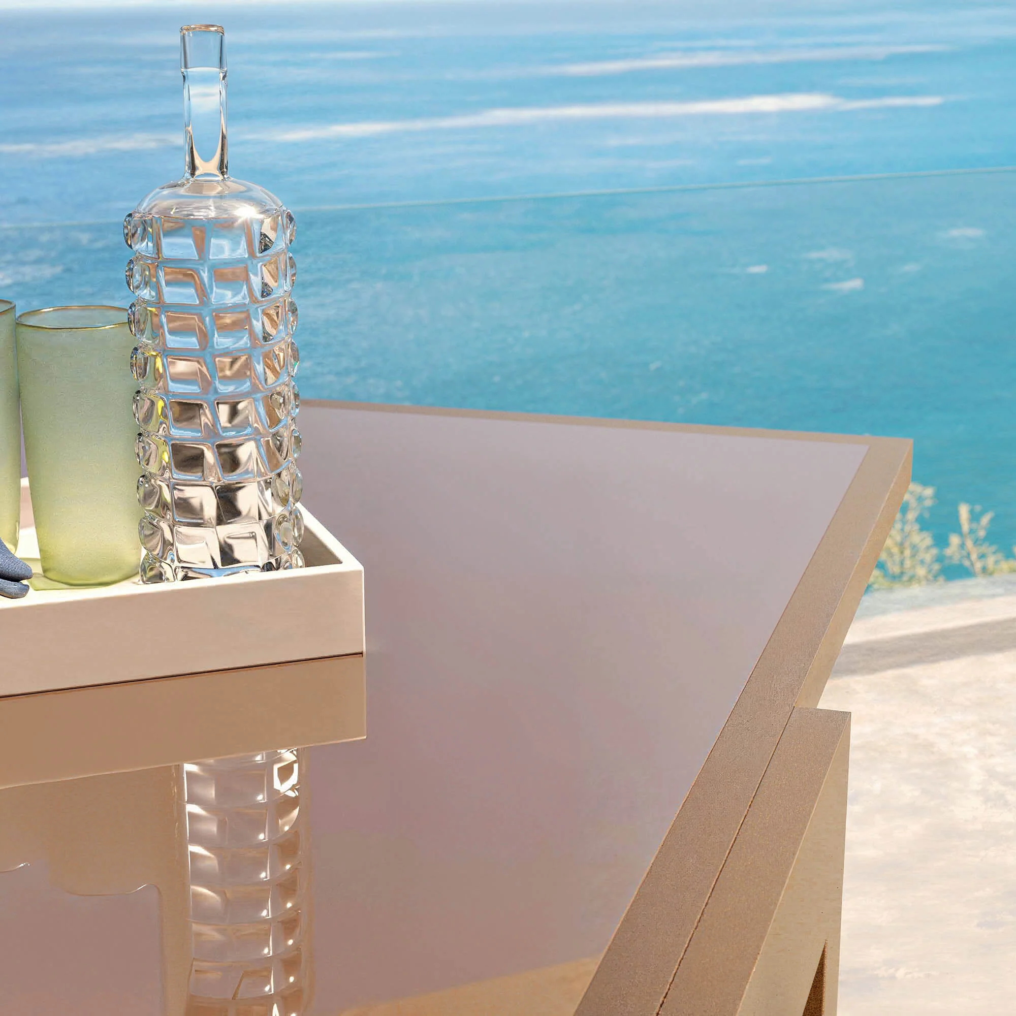 Table de jardin extensible 10 places en verre Murano (270 x 90 cm) - Image 20